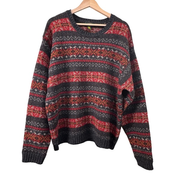 Club Room Other - Vintage 90s Club Room‎ Shetland Wool Fair Isle Nordic Grandpa Sweater Mens L